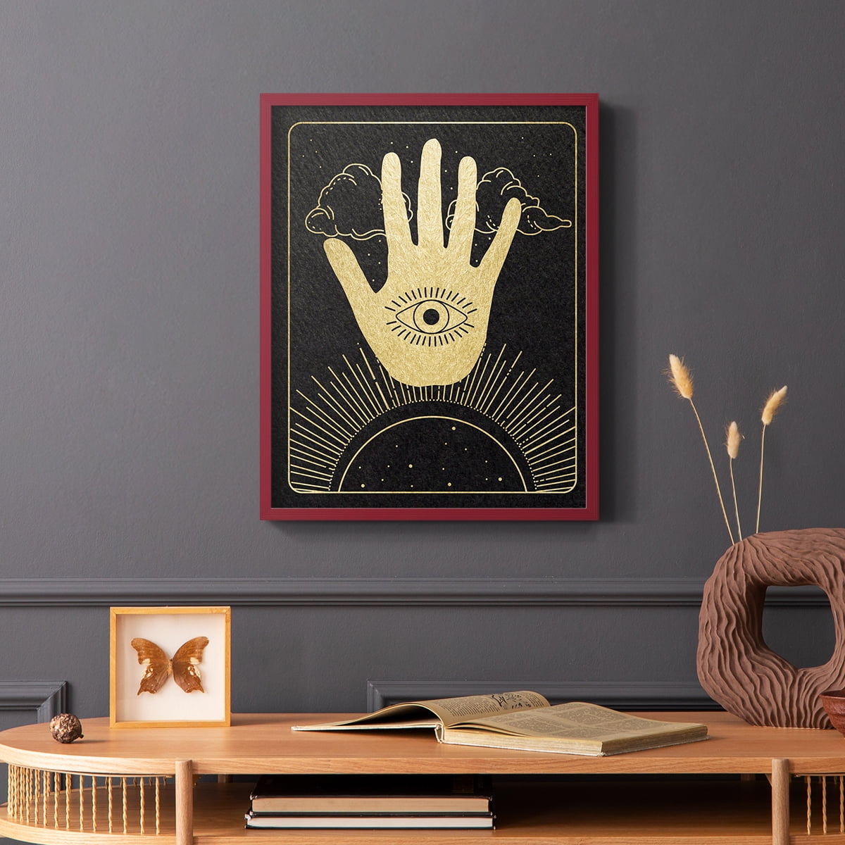 Celestial Palm in Paper Solid Wood 11 x 14 Framed Print