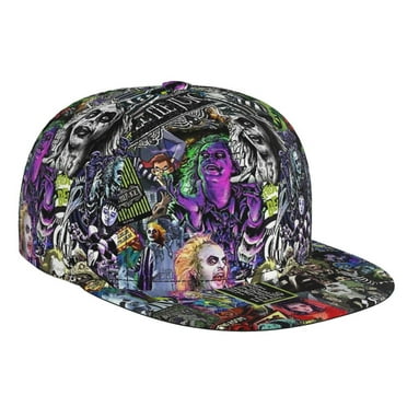 Beetlejuice Brim Bill Baseball Cap Adjustable Snapback Hat Hip Hop Caps for Men Women