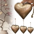 thumbnail image 3 of Home Decor Vintage Metal Heart Wall Art -Metal Heart-shaped Decorative With Hanging Rope, Durable Rustic Farmhouses Decor |Aged Brass Metal for Valentine's Day Gifts, 1Pc, 3 Sizes(Bronze,4.7x4.7"), 3 of 4