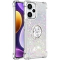 thumbnail image 6 of Glitter Clear Sparkly Bling Case for Xiaomi Poco F5, Flowing Liquid Quicksand Cover with Diamond Ring Holder Case for Xiaomi Redmi Note 12 Turbo/Poco F5  Colorful, 6 of 14