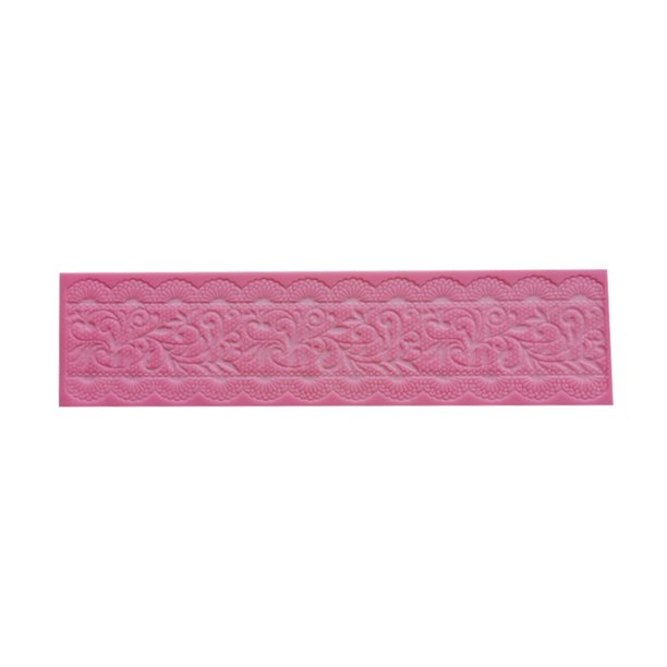 Naiovety Encaje jabón silicona encaje Fondant pastel decoración molde encaje molde hornear molde patrón DIY almohadilla caramelo Herramientas y accesorios para hornear Rosa