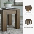 thumbnail image 2 of Signature Design by Ashley Rosswain Square End Table, Warm Brown, Modern Wood Accent Table with Wireless Charging, 2 of 8