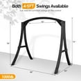thumbnail image 6 of VINGLI 1000 lbs Patio Wooden Porch Swing Stand for 5 ft Swings, Black, 6 of 8