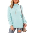 thumbnail image 4 of Asklazy Women's Turtleneck Oversized Sweaters Batwing Long Sleeve Pullover Loose Chunky Knit Jumper, 4 of 13