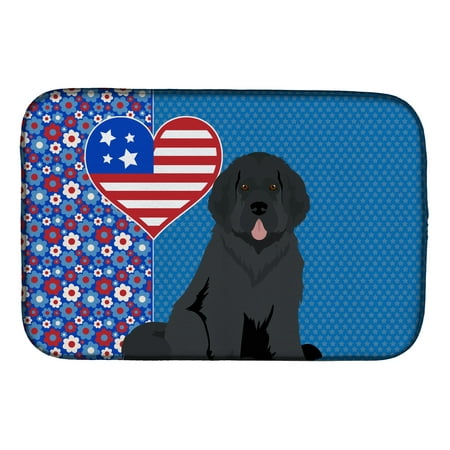 

Black Newfoundland USA American Dish Drying Mat 14 in x 21 in