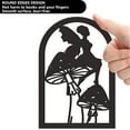 thumbnail image 4 of 1 Pair 5.3x4.3x7.8 Metal Bookends for Shelves Heavy Duty Study Non-Skid Desk Black Fairy Mushroom Decorative Tall Bookend Holder Stand for Creative Organizer Support Christmas Birthday Gifts, 4 of 9