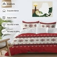 thumbnail image 3 of Christmas Snowflake Comforter Set Twin Size, Red and Black Buffalo Plaid Soft Bedding Set for Man Woman, 4 Pieces Duvet Cover Set with Fitted Sheet, 2 Pillowcases, 3 of 9