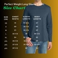 thumbnail image 4 of Men's Perfect Weight Long Sleeve Crew Neck Soft Cotton T-Shirt Heathered Navy Medium, 4 of 4