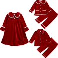 thumbnail image 2 of Conjuntos de pijamas de Navidad de cuentos para niños, ropa de dormir para niñas, ropa para niños, encaje de terciopelo, manga larga + Pantalones, traje de bebé 9M-9Y, 2 of 4