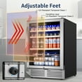 thumbnail image 4 of Tittla 24'' Beverage Refrigerator Cooler,180 Cans,Built in,37°-65°F, Low Noise Energy Saving for Beer and Soda or Fruit, Silver, 4 of 12