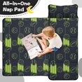 thumbnail image 4 of Football and Basketball Navy Pattern Teens Toddler Nap Mat with Pillow, Sleeping Mat Bag for Preschool Daycare 51"x22", 4 of 6