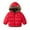 Red, variant on KYAIGUO Toddler Boys Girls Zipper down Jacket Coat Cute Hooded Warm Puffer Lined down Outerwear Coat for 1-7 Years Old