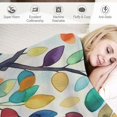 thumbnail image 3 of Shiartex Fine Foliage Lace Cozy Blanket Soft Warm Throw Blanket for All Seasons - Travel, Camping, Bed - Elegant and Comfortable Flannel Material 40x50in, 3 of 6