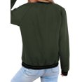 thumbnail image 5 of Xuanfei Women Round Neck Button Closure Long Sleeve Colorblock Top, 5 of 7
