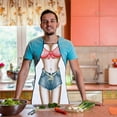 thumbnail image 5 of 1pc Adult Household KitchenApron Fun Printing Household Cleaning Apron Er Otic Role Play, 5 of 5