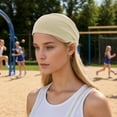 thumbnail image 3 of Unique Bargains 1 Pc Flexible Headband Wide Edge Headband for Sport Khaki, 3 of 5