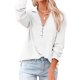 thumbnail image 1 of Worallymy Blusas casuales de manga larga con cuello en V y cremallera de color sólido para mujer Worallymy JD735906127, 1 of 3