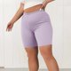 thumbnail image 5 of Pantalones cortos de yoga de 3 piezas para mujer, de poliéster, con cintura elástica y color liso., 5 of 6