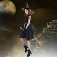thumbnail image 4 of 2025 Halloween Witch Costume Women, Sexy Witch Costumes for Women Halloween Fancy Dress Witch Dress Sexy Halloween Costume Woman Black M, 4 of 7