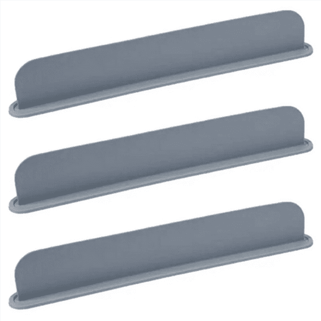 3X Reusable Sink Splash Guard Silicone Countertop Water Baffle Prevent Water Splashing Out Board Bathroom Kitchen Tool,3 x Water Baffle,Gray
