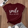 thumbnail image 4 of T-shirt Décontracté à Manches Courtes pour Usage Quotidien avec Col Rond et Imprimé Graphique, Coupe Ample pour Femmes, Confort Quotidien, 4 of 4