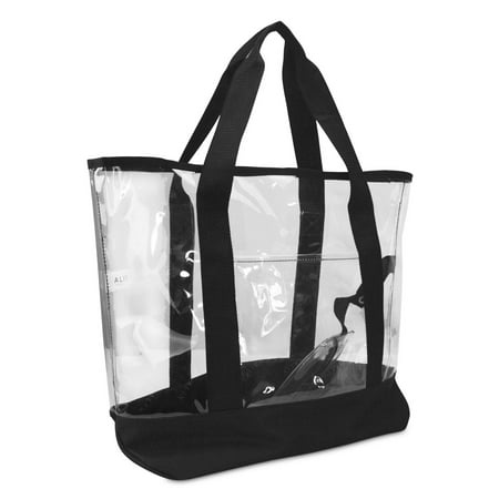 DALIX 20&quot; Large Clear Tote Bag with Small Pouch - 0