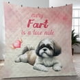 thumbnail image 4 of Every Fart is Love Note Shih Tzu Guilty Face Happy Valentine's Quilt Blanket Lion Dog Lover Gifts Cozy Comforter Throw Blanket - 01016, 4 of 5