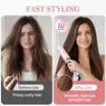 thumbnail image 3 of HOOICB Steam Hair Straightener Brush, 5 Heat Settings, LCD Display, Anti-Scald, 100-240V, Pink, 3 of 8