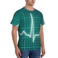 thumbnail image 2 of Qekee ECG Wave Classic Fit T-Shirt Men's Shirt Men's Tight Short Sleeves for Exercise, Running, Mountaineering - ECG Wave, 2 of 9