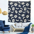 thumbnail image 2 of Halloween Tapestry Wall Hanging, halloween pumpkin bats Tapestry for Bedroom Aesthetic, Cute Tapestry Wall Decor, Halloween Decoration for Bedroom, Living Room, Indoor 59x59in, 2 of 7