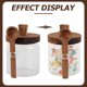 thumbnail image 5 of Contenedor de granos de café, tarro de caramelos, recipiente para guardar sal, especias, recipiente hermético, juego de vidrio, madera, 5 of 6