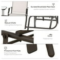thumbnail image 5 of Outdoor Glider Chair with Table, 2-Seat Patio Rocking Loveseat, Beige Sling Chairs for Backyard, Porch, Steel Frame, 352 lbs Capacity, 5 of 9