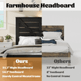 thumbnail image 6 of PAPROOS Queen Bed Frame with Headboard, Farmhouse Queen Bed with Charging Station and Touch Lamp, Wood Platform Bed with Metal Slats, No Box Spring Needed, Noise Free, Black, 6 of 7
