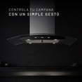 thumbnail image 2 of CAMPANA DE ACERO INOXIDABLE VIDRIO TEMPLADO CURVO 90CM - GESTURE CONTROL, 2 of 7