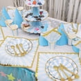 thumbnail image 5 of Sarapandan 42-piece cup and plate bundle Blue disposable tableware set for kids' parties & weddings, 5 of 8