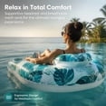 thumbnail image 2 of Inflatable Pool Float Chairs Adults, Heavy Duty Pool Float with Mesh Seat, Backrest and Cup Holders, Beach Chairs for Summer Party, Pool, Lake, River & Beach(Dark colors), 2 of 7