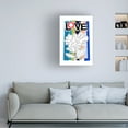 thumbnail image 2 of Trademark Fine Art Frances Collett  Scribble Flower Blue Canvas Wall Art, 2 of 4