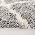 thumbnail image 3 of SAFAVIEH Fontana Venice Geometric Shag Area Rug, Grey/Cream, 6'7" x 6'7" Round, 3 of 9