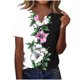 thumbnail image 3 of TaTaai Women Fashion V Neck Button Detail T Shirts Random Print Loose Short Sleeve Tops Casual Soft Comfortable Lightweight Daily Home Outfits Gift, 3 of 7