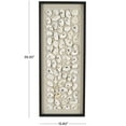 thumbnail image 3 of DecMode Cream Shell Handmade Abstract Shell Wall Decor with Beige Linen Backing and Black Frame, 3 of 10