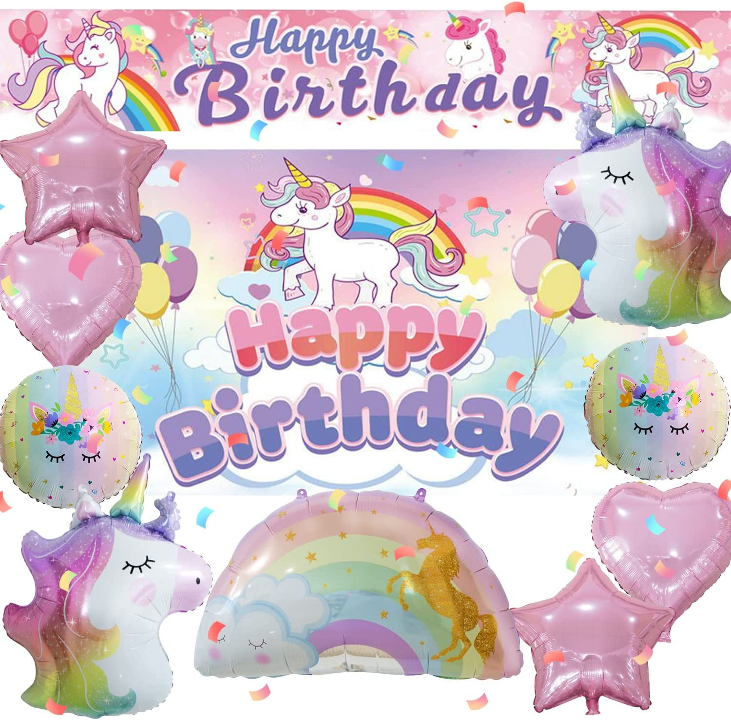 Unicorn Birthday Decorations, Unicorn Balloons Unicorn Themed Party