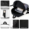 thumbnail image 4 of Dave y Ava-theme Backpack, Campus style schoolbag Bookbag with Adjustable Shoulder Straps And Large Zip Compartment, Unisex Travel Bags., 4 of 6