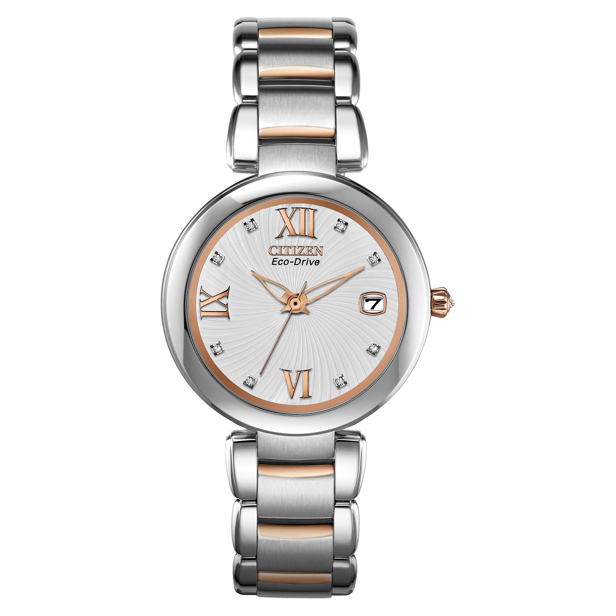 Citizen Women\'s Watch FE2106-54A Eco Drive Diamond Accent Dial Two Tone Steel Citizen Fiore Diamond Women main image 4
