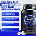 thumbnail image 6 of Liposomal NAD Supplement with Resveratrol, Quercetin and TMG for Anti Aging and Cell Regeneration, 60 Capsules, 6 of 7