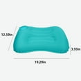 thumbnail image 3 of Compression Inflatable Camping Pillow | Ergonomic U-Shaped Design for Sleeping & Lumbar Support | Portable Ultralight Air Pillow | Press-to-Inflate | Green | 12.6x19.3in | Travel Outdoor Office, 3 of 8