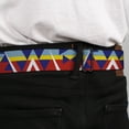 thumbnail image 4 of Buckle-Down Belt, Seatbelt Buckle Belt, Geometric Triangles Stripe Red White Blues Yellow, 30 to 44 Inches, 4 of 9