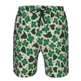 thumbnail image 3 of Balery Happy St. Patrick's Day Traje de Baño Estilo Hawaiano para Hombre, Shorts de Secado Rápido con Bolsillos-XX-Large, 3 of 6