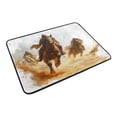 thumbnail image 6 of Bath Curtain & Non-Slip Bath Mat Set 12-Grommet Shower Curtain Memory Foam Bath Rug Majestic Horses, 6 of 8