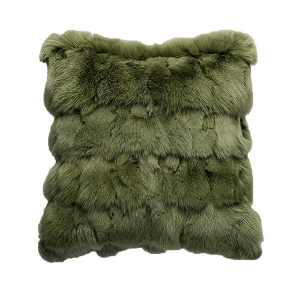 Juego de fundas de almohada de piel sintética, verde degradado, 45 x 45 cm (paquete de 2)