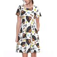 thumbnail image 1 of Bixox Robe d'Été à Manches Courtes pour Femmes Robe Ample Longueur Genou avec Poches-Rottweiler, 1 of 7